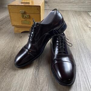 Johnston & Murphy Optima Comfort Oxford Cap Toe Dress Shoes Deep Burgandy 12D